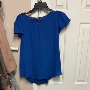 Papermoon Royal Blue Flutter Sleeve Blouse